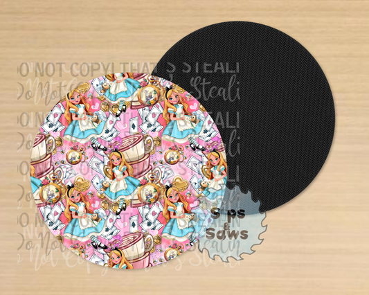 Alice Pink Sublimation Coaster