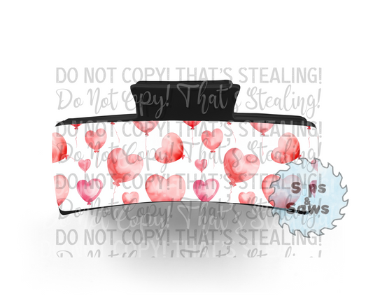 Hearts Sublimation Hair Clip