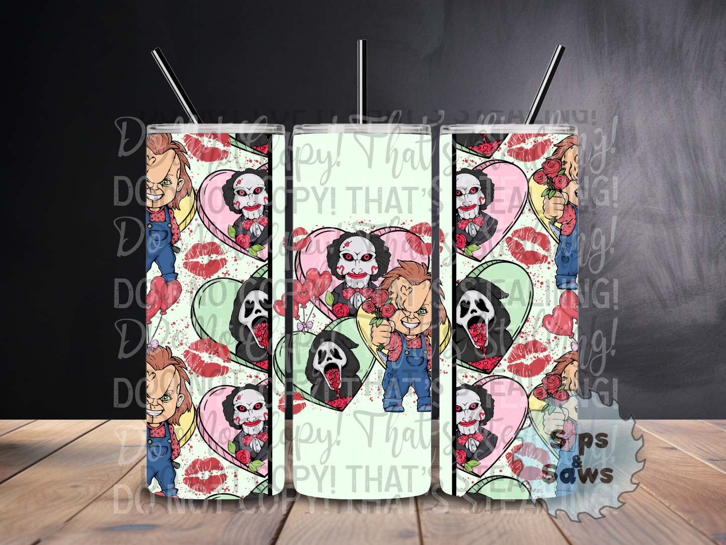 20oz Horror Hearts Sublimation Tumbler
