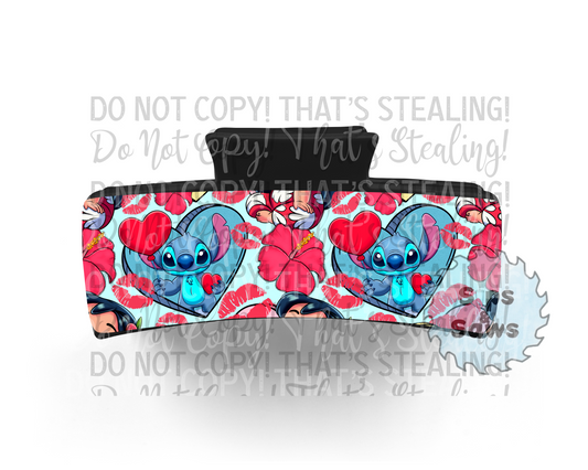 Lilo & Blue Alien Sublimation Hair Clip
