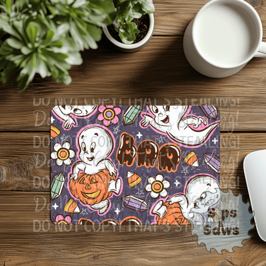 Friendly Ghost Sublimation Mouse Pad