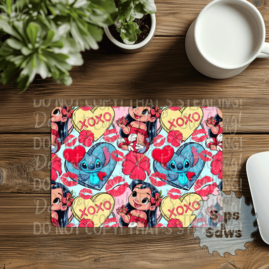 Lilo & Blue Alien Sublimation Mouse Pad