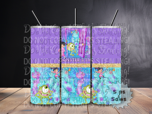 20oz Monsters Sublimation Tumbler