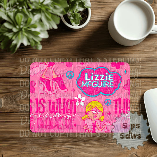 Lizzie Pink Sublimation Mouse Pad