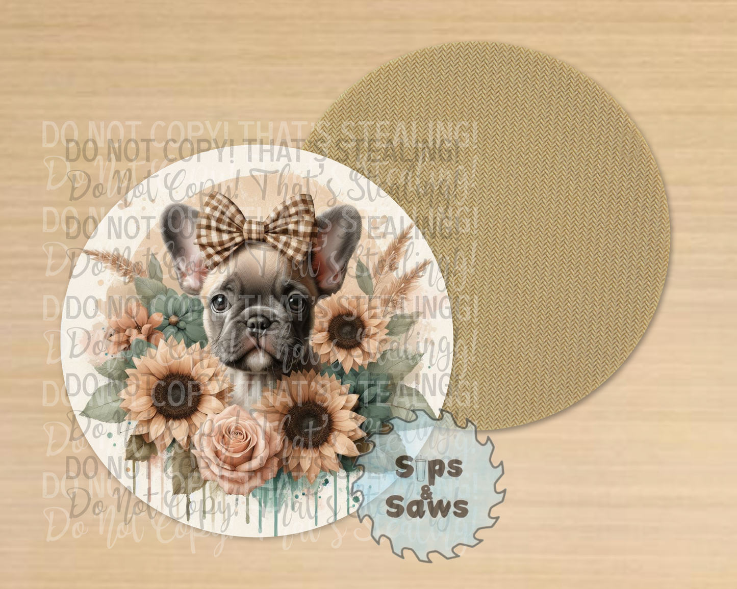 Frenchie Sublimation Coaster