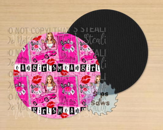 We Wear Pink Sublimation Coaster
