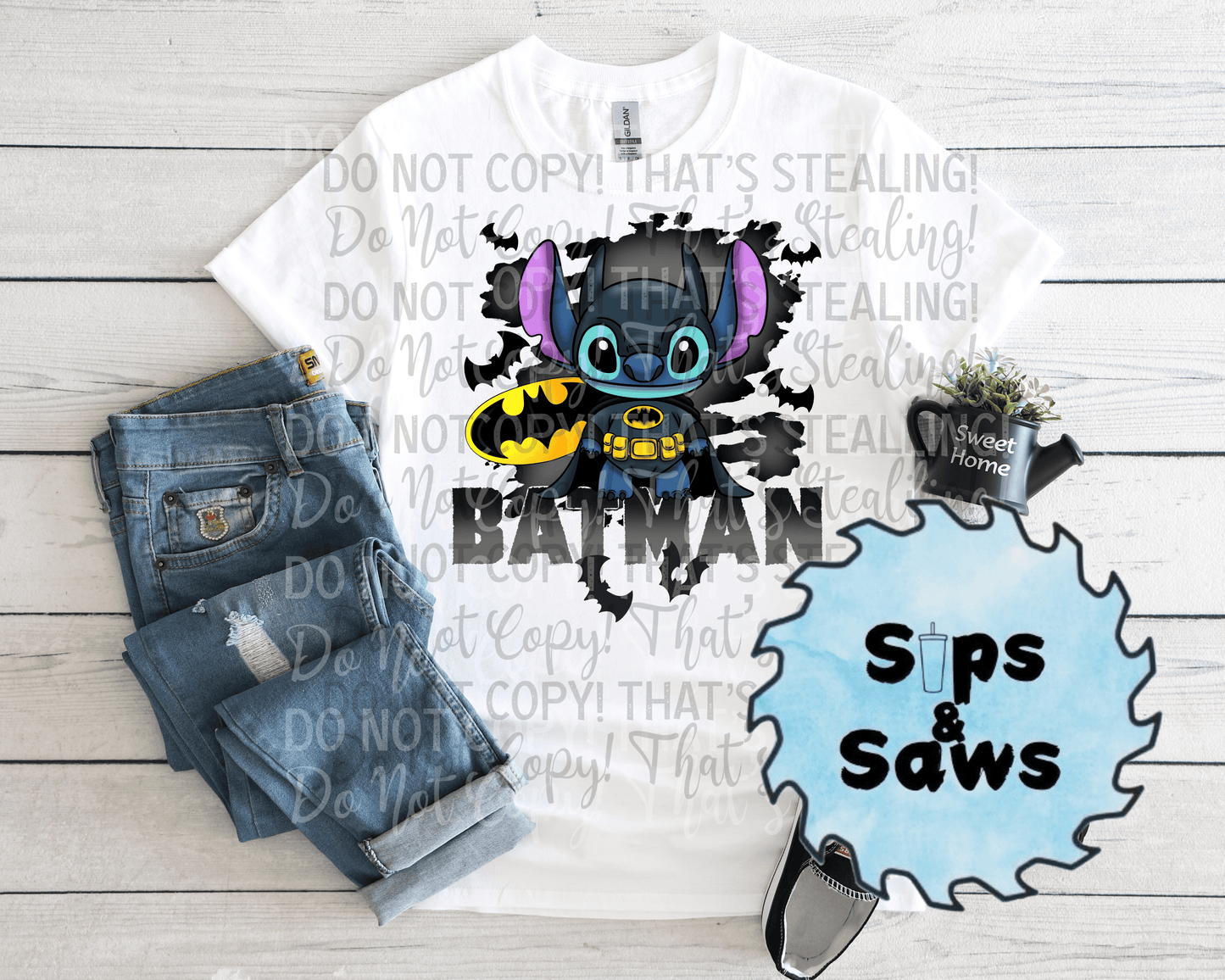Bat Blue Alien DTF