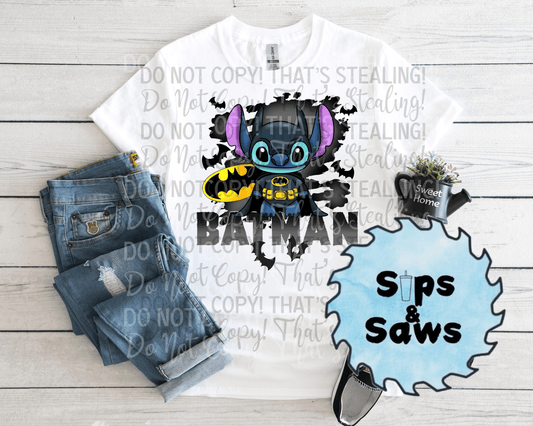 Bat Blue Alien DTF