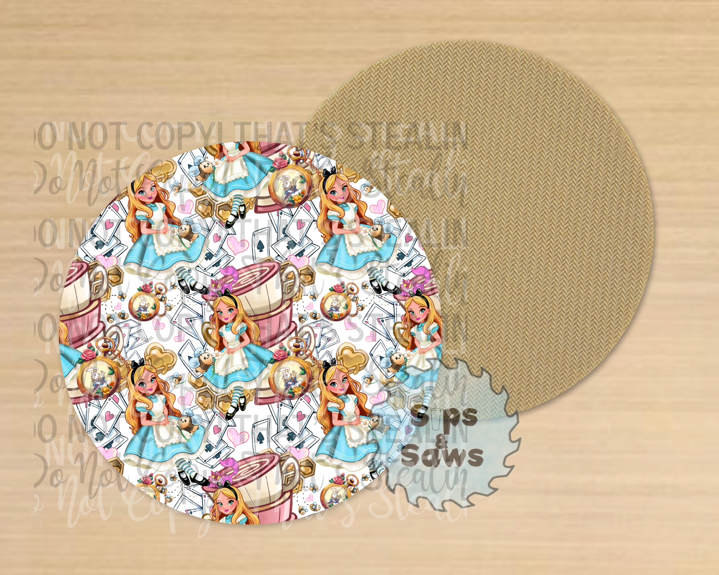 Alice White Sublimation Coaster