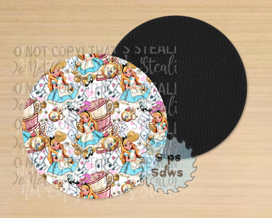 Alice White Sublimation Coaster