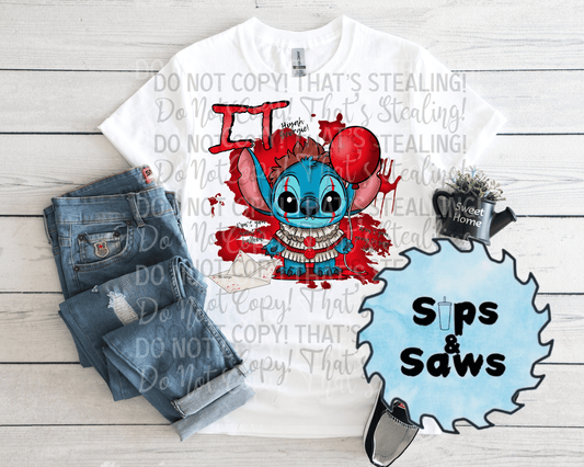 Clown Blue Alien DTF