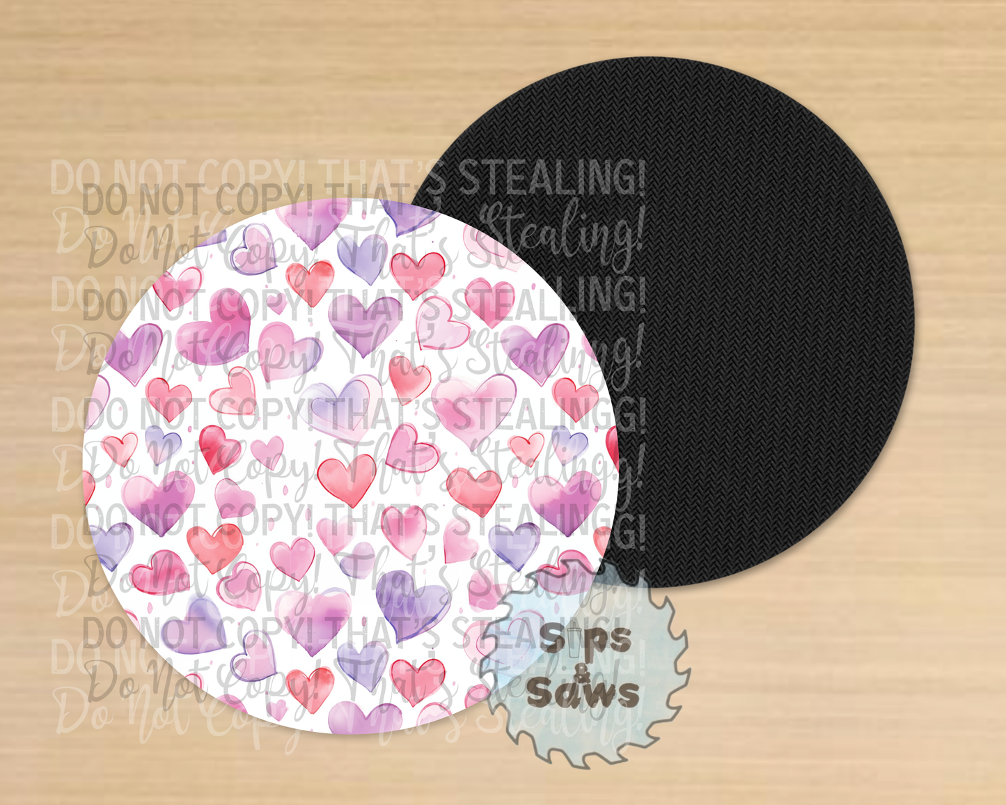 Hearts Sublimation Coaster