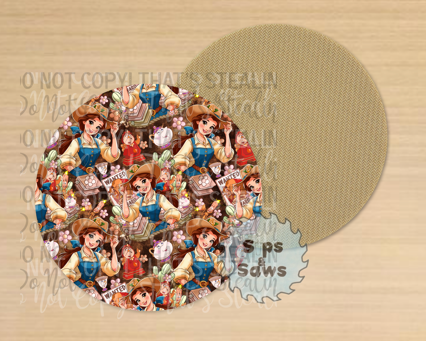 Southern Belle Dark Brown Sublimation Coaster