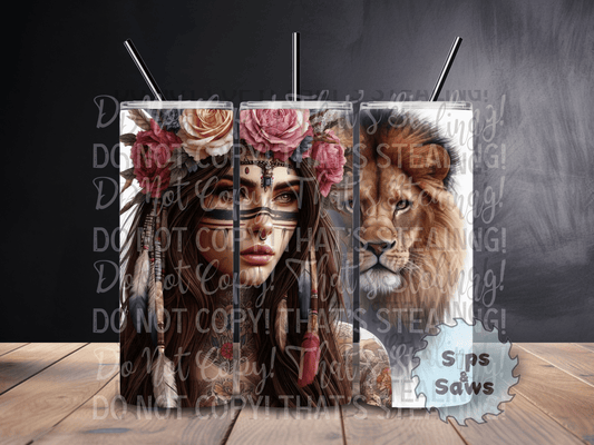 20oz Lion Tumbler