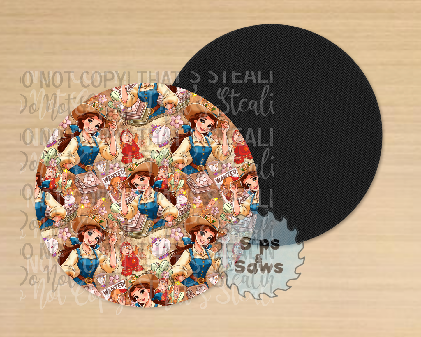 Southern Belle Light Brown Sublimation Coaster