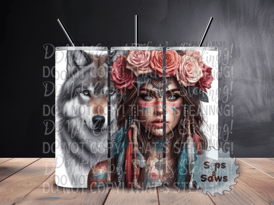 20oz Wolf Tumbler