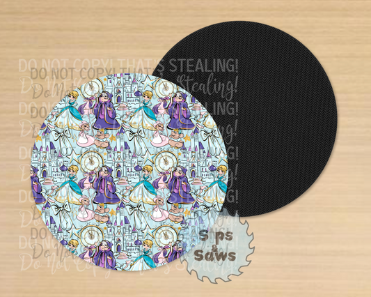 The Glass Slipper Sublimation Coaster