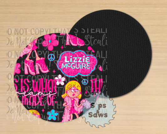 Lizzie Black Sublimation Coaster