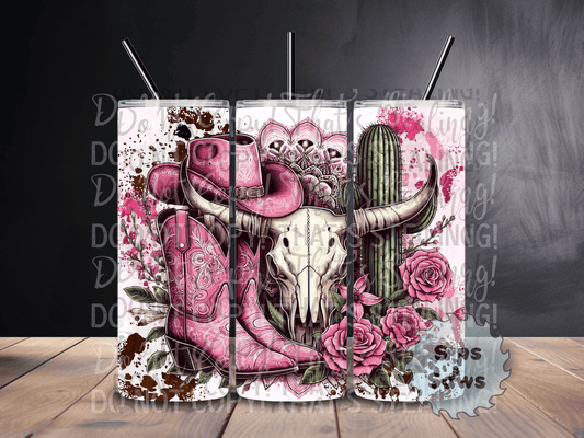 20oz Pink Country Tumbler