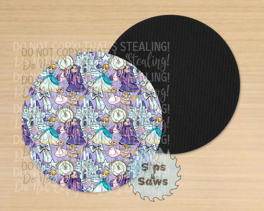 The Glass Slipper Sublimation Coaster