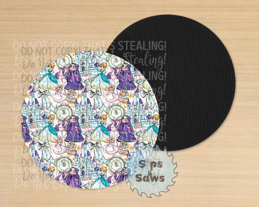 The Glass Slipper Sublimation Coaster