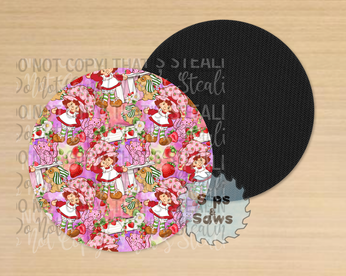 Strawberry Purple & Pink Sublimation Coaster