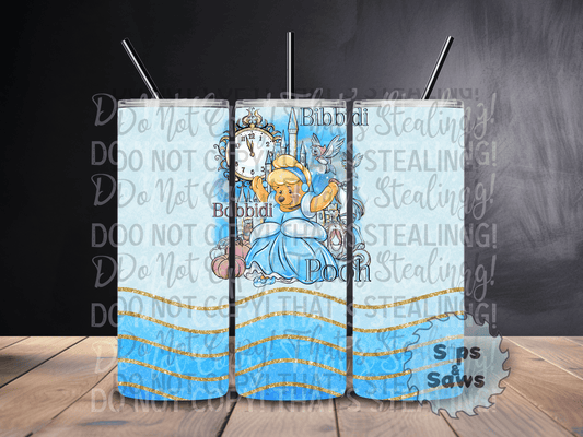 20oz Glass Slipper Hunny Bear Tumbler