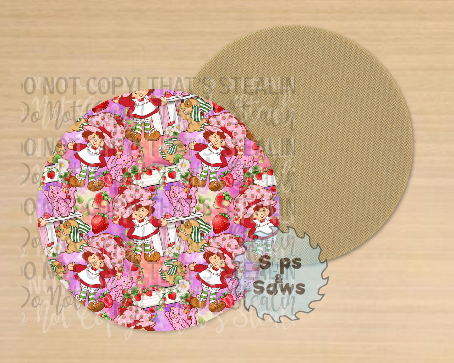 Strawberry Purple & Pink Sublimation Coaster