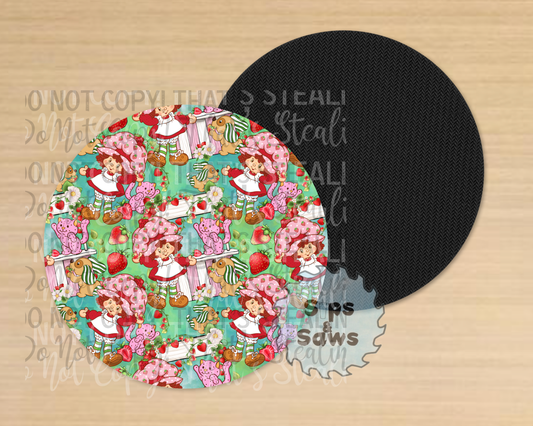 Strawberry Green Sublimation Coaster