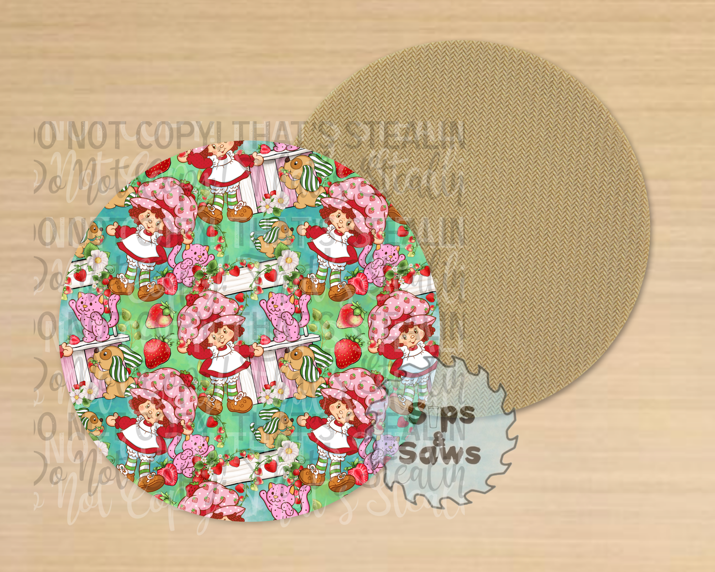Strawberry Green Sublimation Coaster