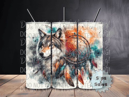 20oz Wolf Tumbler