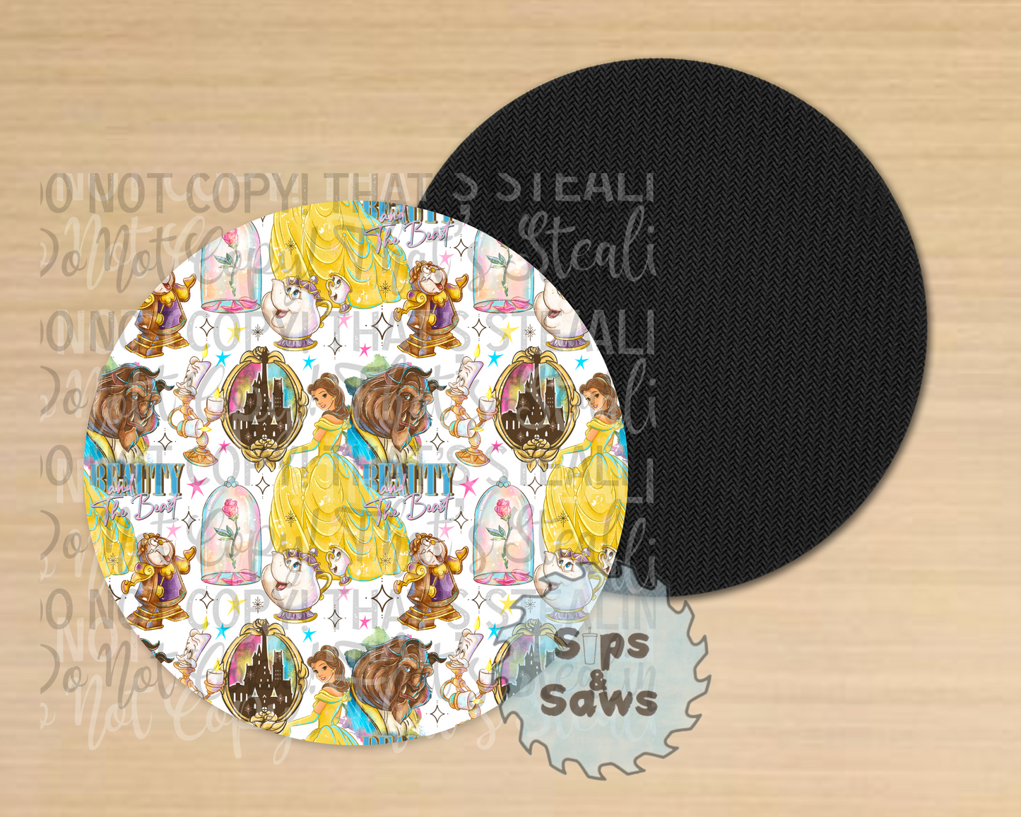 Beauty & The Beast Sublimation Coaster