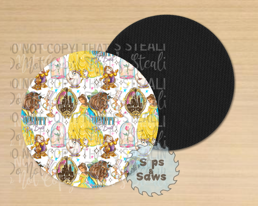 Beauty & The Beast Sublimation Coaster
