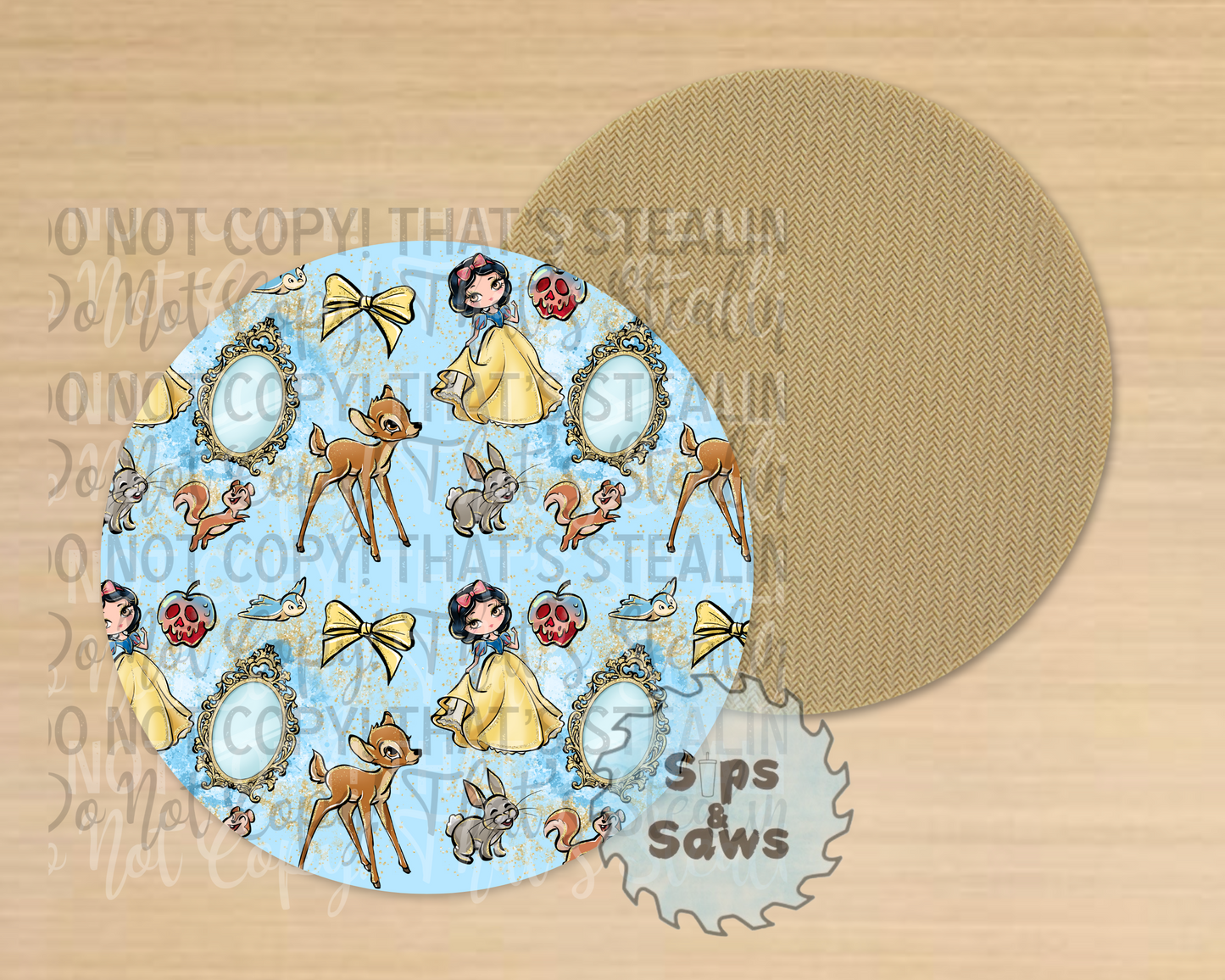 Snow White Sublimation Coaster