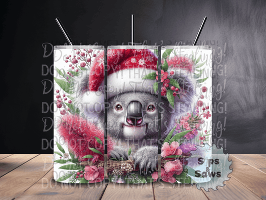 20oz Christmas Koala Tumbler