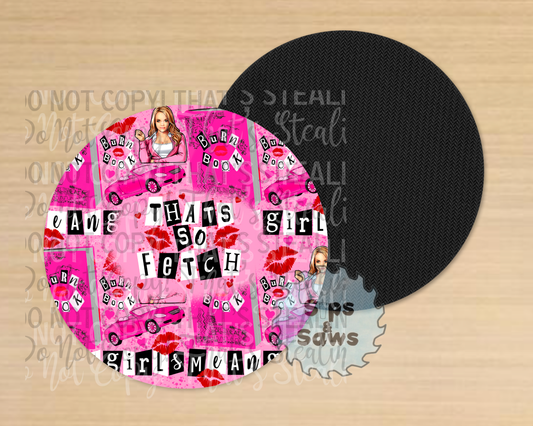 We Wear Pink Sublimation Coaster