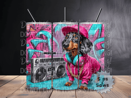 20oz Hip Hop Dachshund Tumbler