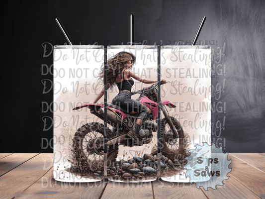 20oz Pink Motorbike Tumbler