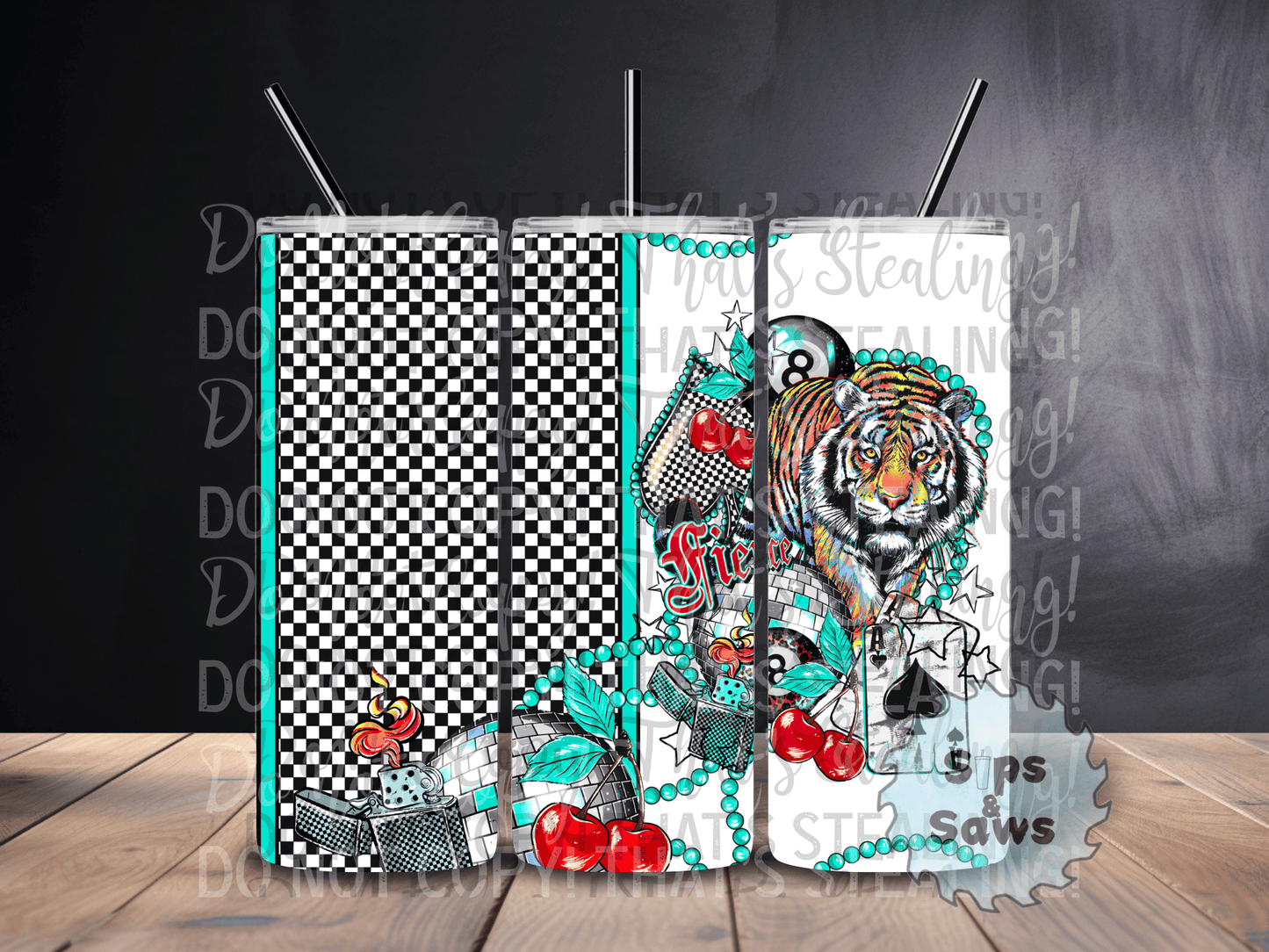 20oz Lucky Tiger Tumbler