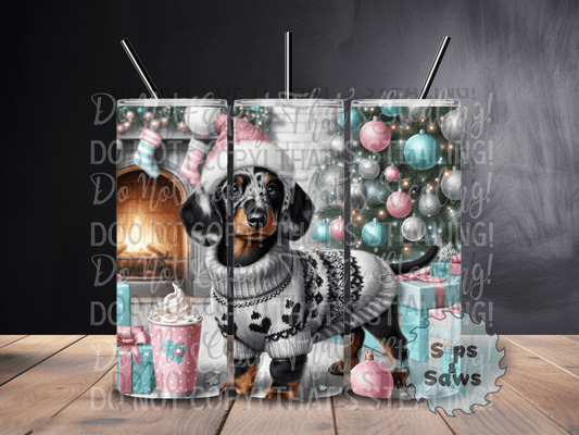 20oz Christmas Dachshund Tumbler