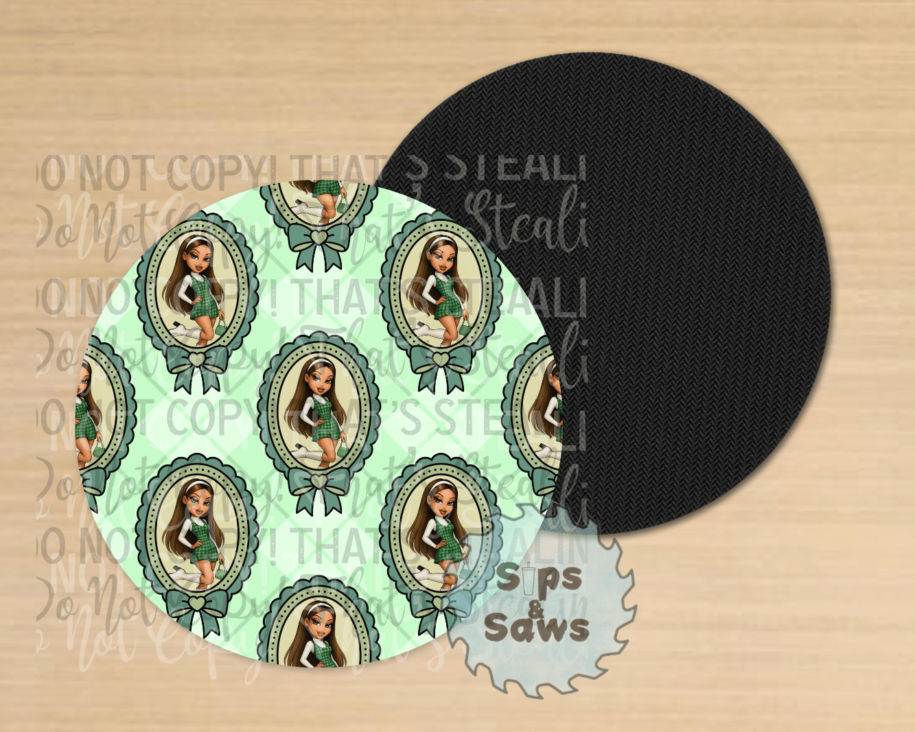 Bratz Green Sublimation Coaster
