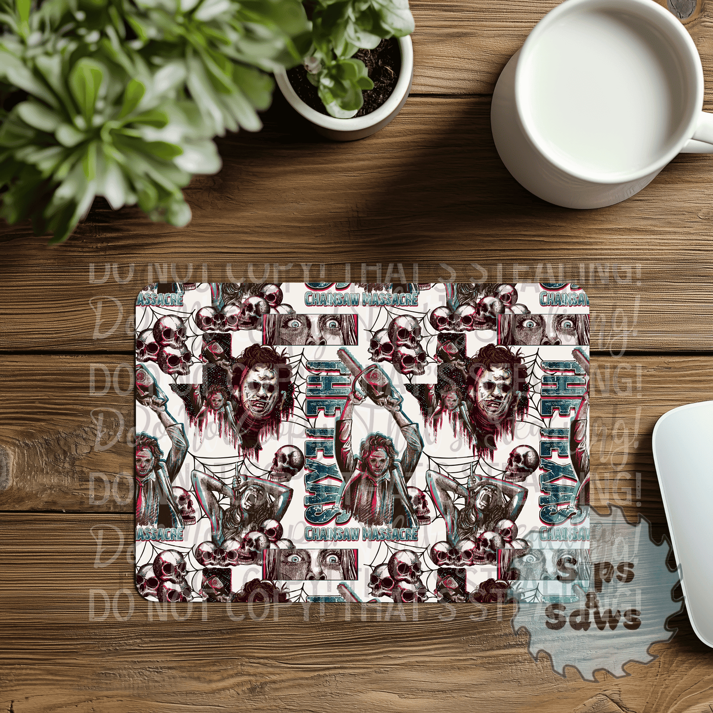 Chainsaw Sublimation Mouse Pad