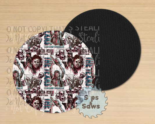 Chainsaw Sublimation Coaster