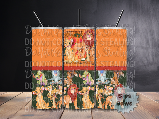 20oz Lion Sublimation Tumbler