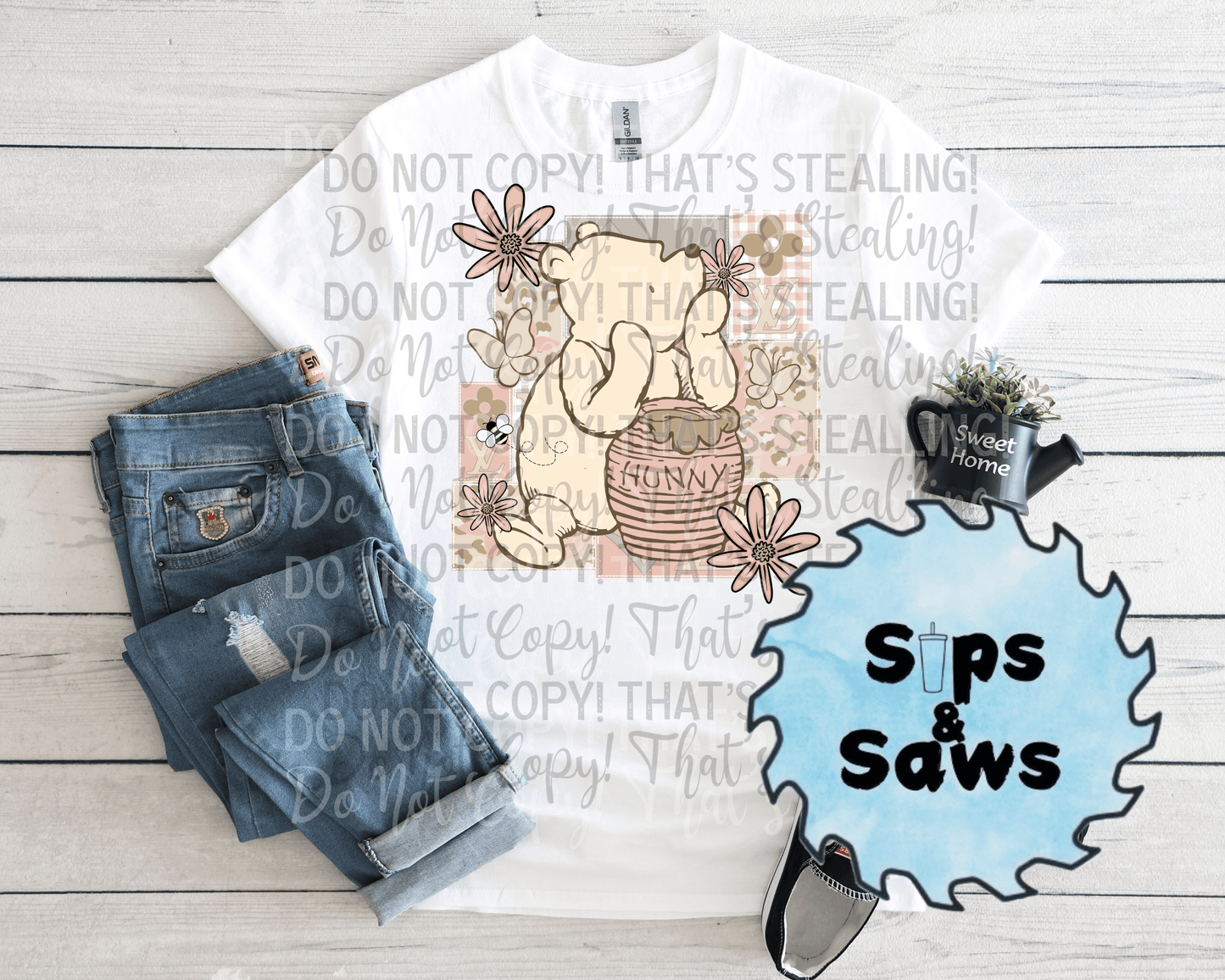 Beige Hunny Bear DTF