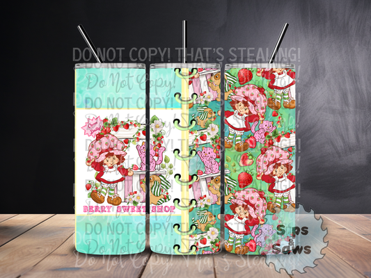 20oz  Strawberry Sublimation Tumbler