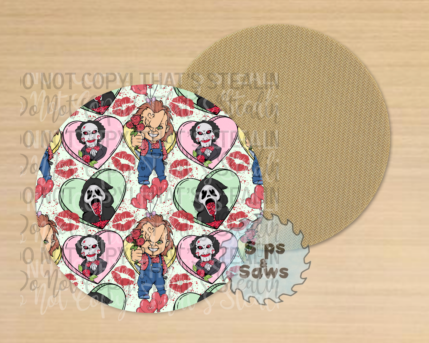 Horror Hearts Sublimation Coaster