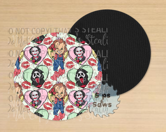 Horror Hearts Sublimation Coaster