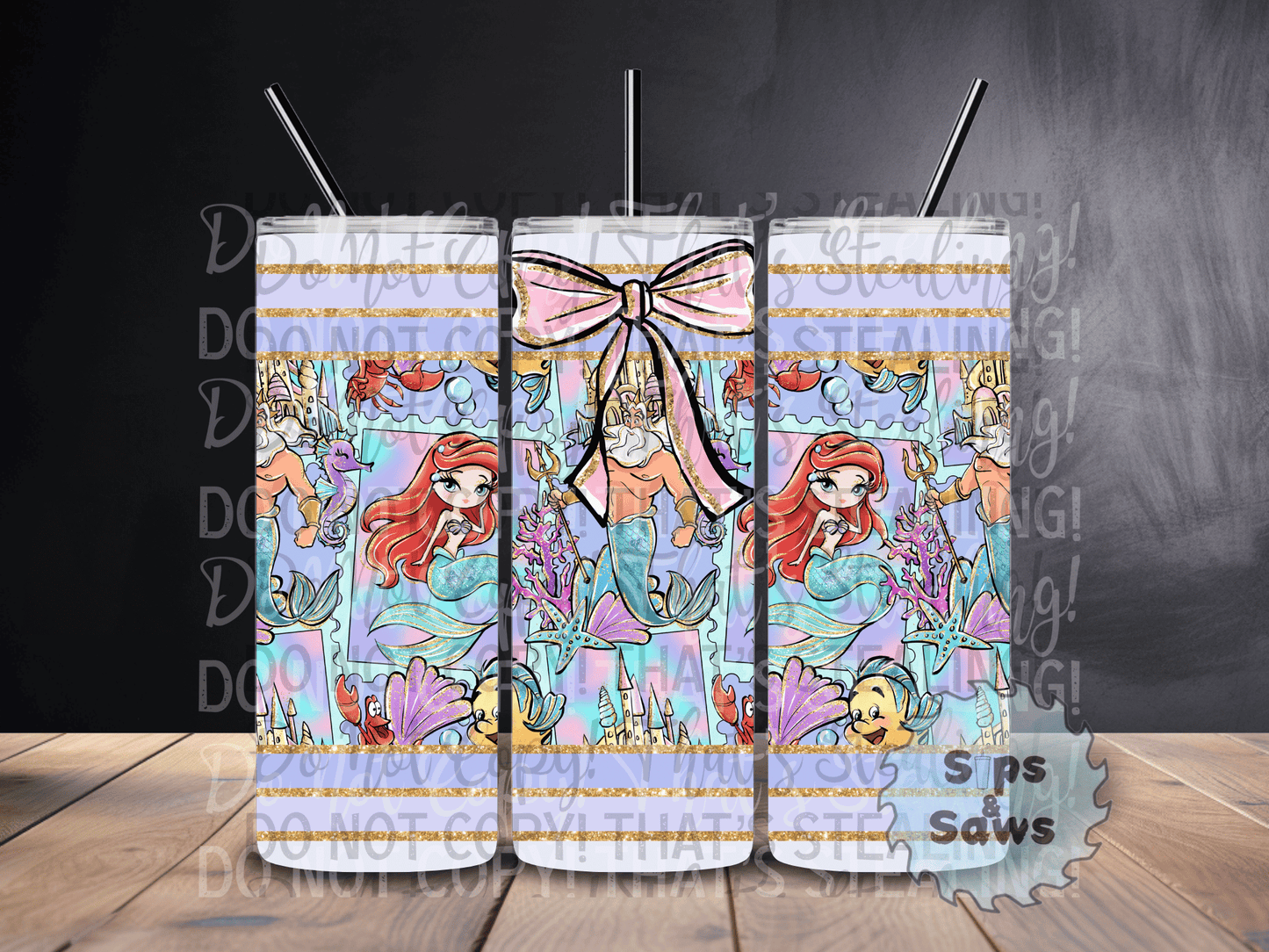 20oz Mermaid Stamp Tumbler