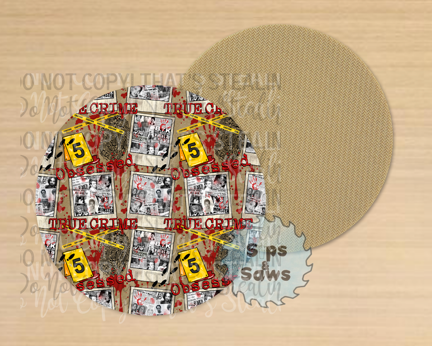 True Crime Sublimation Coaster